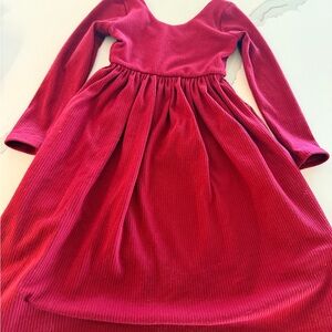 Remie Girl Long Sleeve Kids Dress in Rich maroon